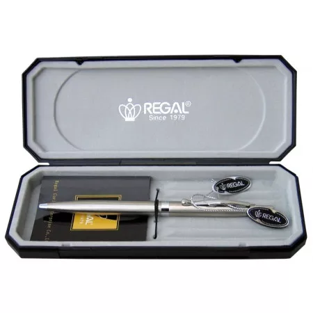 Kuličkové pero Regal Reef - stříbrné