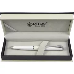 Kuličkové pero Regal William - bílá