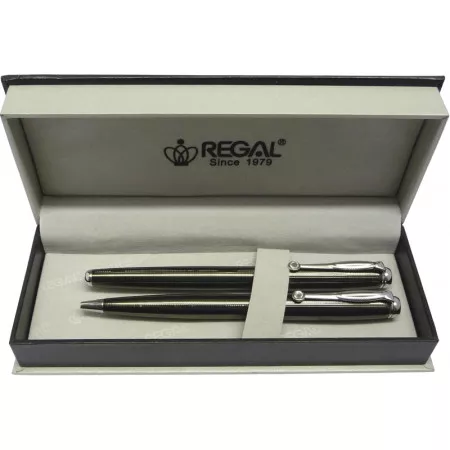 Kuličkové pero + roller Regal Hadrian - šedá