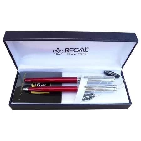Kuličkové pero + roller Regal Harmonia - červená