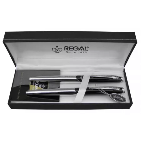 Kuličkové pero + roller Regal Themis - černá