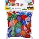 Kuličky pom poms glitter mix 30mm - 50ks (NC-885)