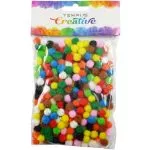 Kuličky pom poms Tempus barevný mix mini - 300ks