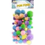 Kuličky pom poms Tempus pastel mix barev - 100ks (CPT 6621107)