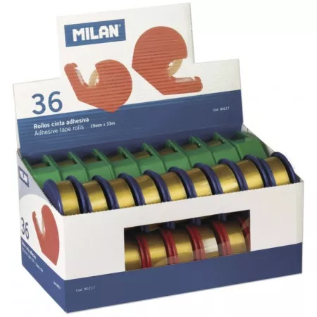 Lepící páska  šíře 19mm návin 33m s odvíječem Milan