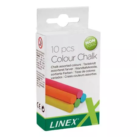 Linex, Křídy mix barev, kulaté, 10 ks, mix barev
