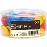 Magnet v plastu kulatý 20mm 60ks barevný mix 130-1551