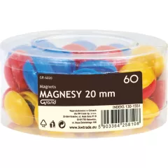 Magnet v plastu kulatý 20mm 60ks barevný mix 130-1551