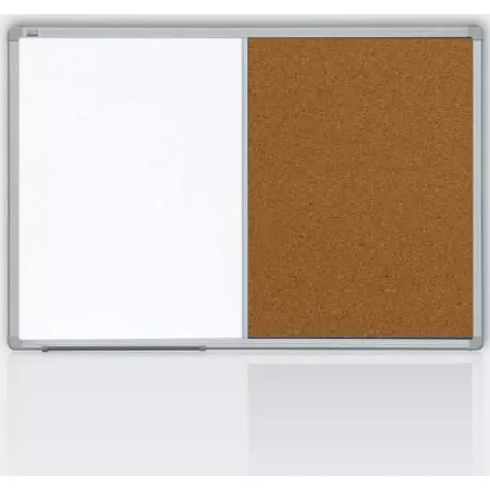 Magnetická tabule kombinovaná - bílá a korková, 60x90 cm