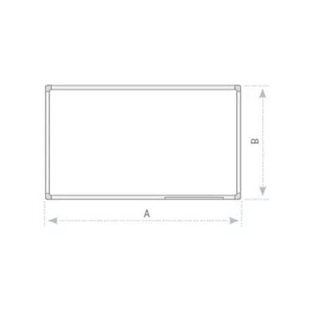 Magnetická tabule v hliníkovém rámu Premium, lakovaní bílá, 100x200 cm