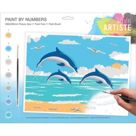 Malování podle čísel Artiste Leaping Dolphins - DOA 550703