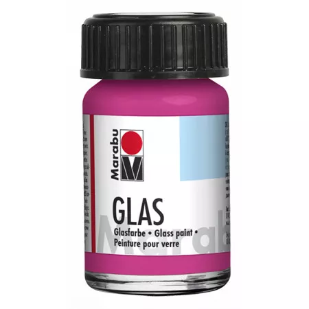 Marabu Glas, barva na sklo, 15ml - 033 růžová 