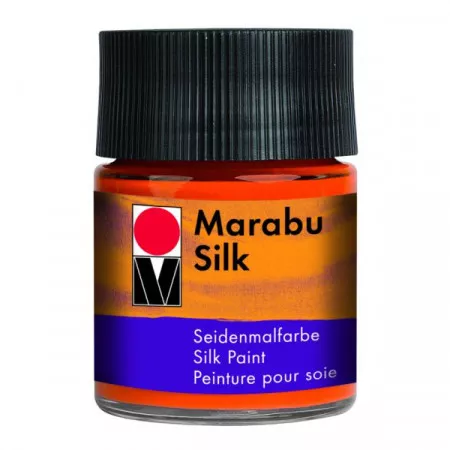 Marabu Silk, barva na hedvábí, 50ml - 023 červenooranžová 
