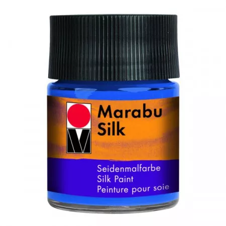 Marabu Silk, barva na hedvábí, 50ml - 052 modrá střední 