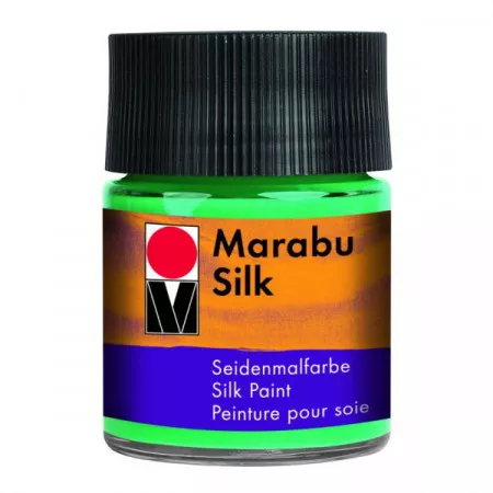 Marabu Silk, barva na hedvábí, 50ml - 096 zelená smaragdová