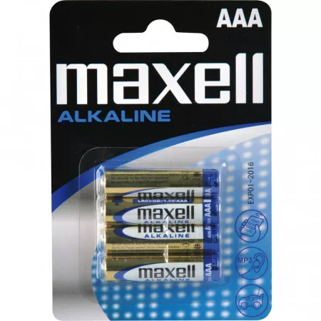 Maxell LR03 4BP AAA, alkalická baterie 1,5 volt
