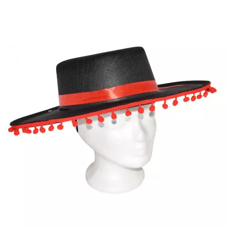 Mexické sombrero s pompony - karneval
