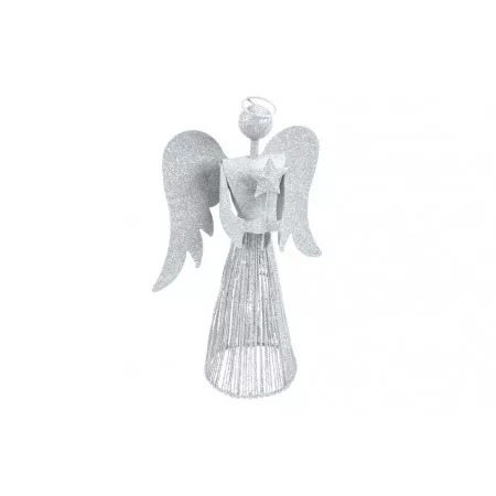 MFP anděl 40cm stříbrný metal s hvězdou 8882346