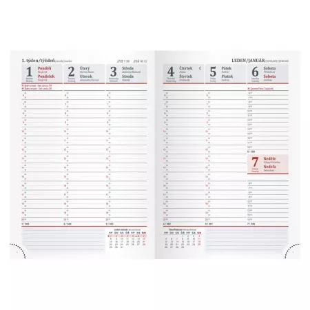 MFP diář 2024 T805 PU týdenní gray 7781270