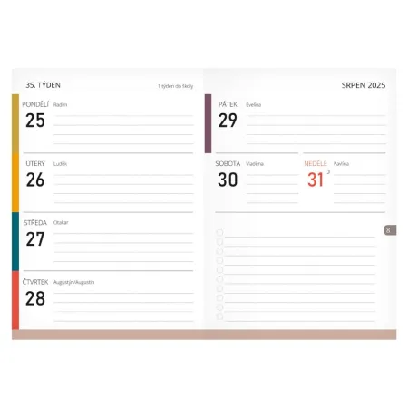 MFP diář 2025-2026 studentský A6 Lamino 2 7781518