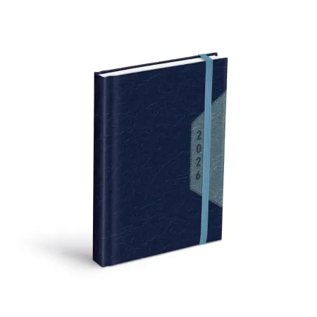 MFP diář 2026 D801 PU blue/gray s gumkou 7781459