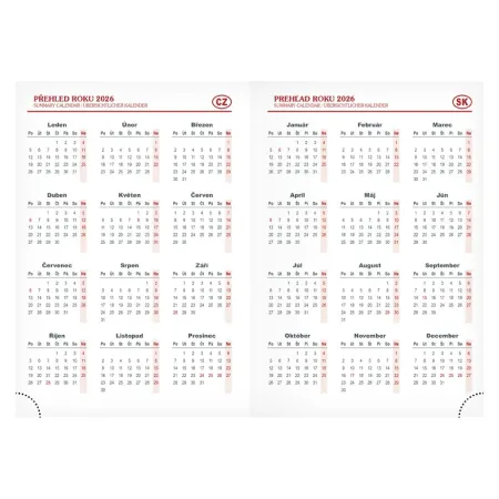 MFP diář 2026 D801 PU blue/gray s gumkou 7781459