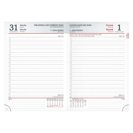 MFP diář 2026 D801 PVC dark brown 7781452