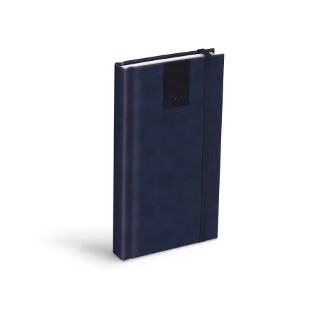 MFP diář 2026 D802 PU s gumkou bluegray 90x170mm 7781499