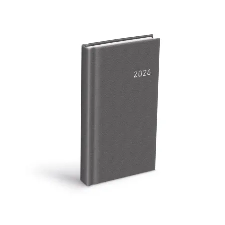 MFP diář 2026 D802 PVC dark gray 90x170mm 7781494