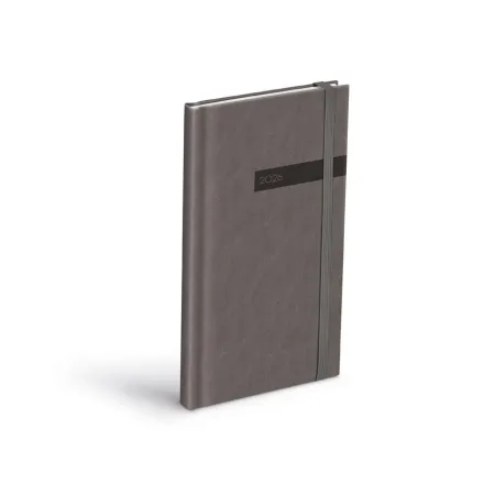 MFP diář 2026 T806 PU s gumkou gray 90x170mm 7781516