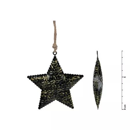 MFP hvězda závěs plech černý 8,5cm 8885737