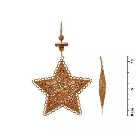 MFP hvězda závěs plech hnědá 8,5cm 8885734