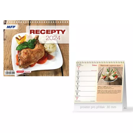 MFP kalendář 2024 stolní mini Recepty 1061479