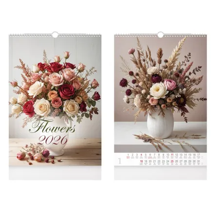 MFP kalendář 2026 nástěnný Flowers 1061629