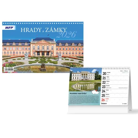 MFP kalendář 2026 stolní Hrady a zámky 1061649