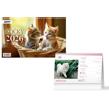 MFP kalendář 2026 stolní Kočky 1061652