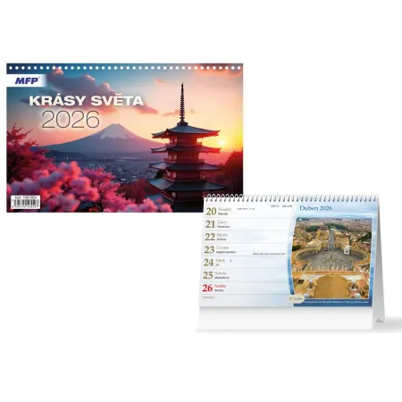 MFP kalendář 2026 stolní Krásy světa 1061654