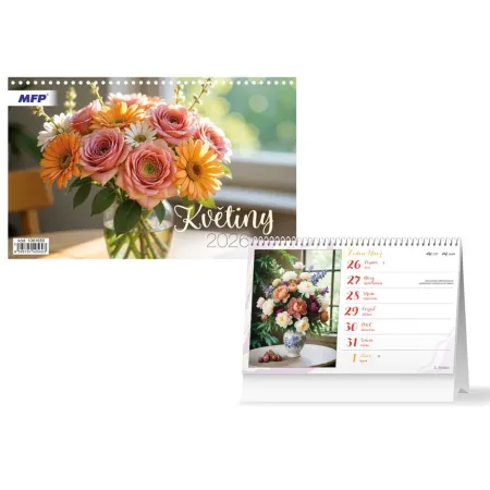 MFP kalendář 2026 stolní Květiny 1061655