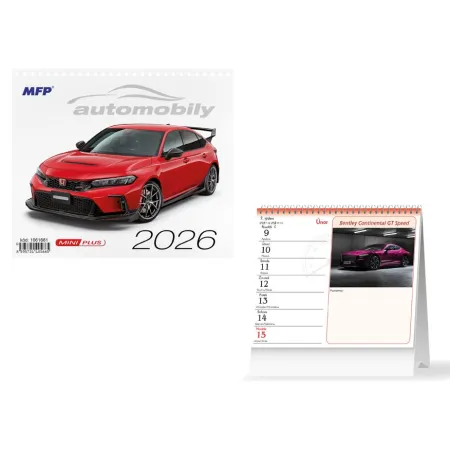 MFP kalendář 2026 stolní mini Automobily 1061661