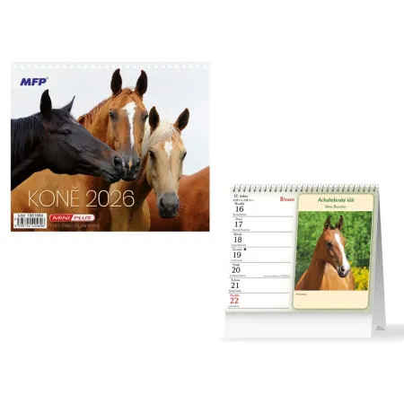 MFP kalendář 2026 stolní mini Koně 1061664