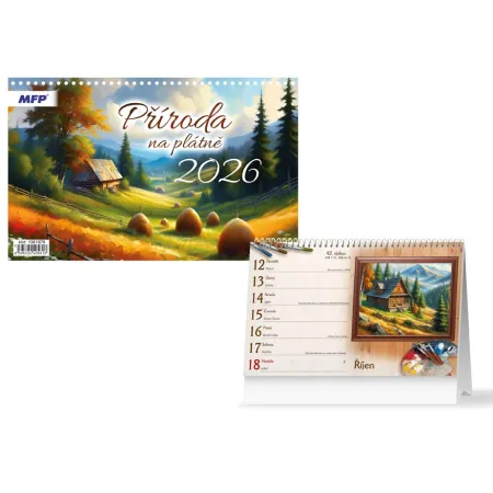 MFP kalendář 2026 stolní Příroda na plátně 1061676