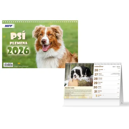 MFP kalendář 2026 stolní Psí plemena 1061677