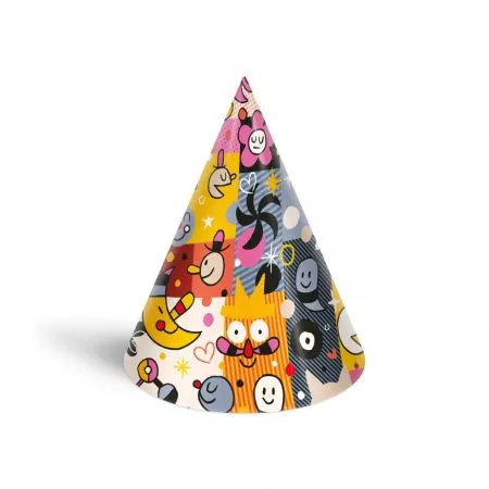 MFP klobouček karnevalový 6ks 16cm papírový mix č.4 1042017