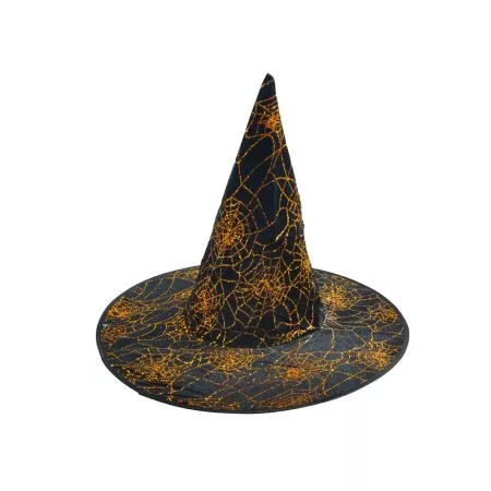 MFP klobouk čarodějnický černo-zlatý 32x32cm 1042268