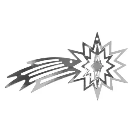 MFP kometa stříbrná závěs vánoční plech. 6,5x12cm 16X-801.20 8885957
