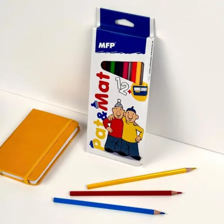 MFP pastelky 12 ks triangular s ořezávátkem Pat a Mat 5301234