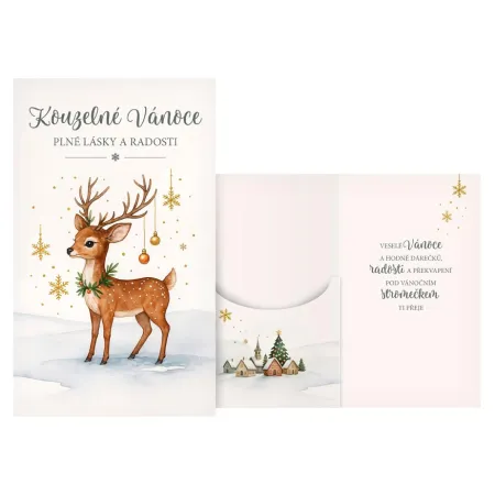 MFP přání vánoční s klopou na peníze V24-501 H PRANI_H_673