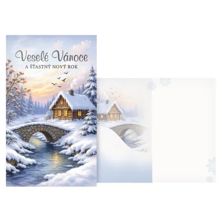 MFP přání vánoční s klopou na peníze V24-504 H PRANI_H_675