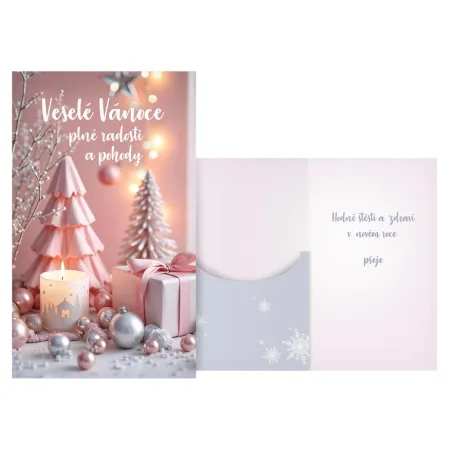 MFP přání vánoční s klopou na peníze V24-509 H PRANI_H_677