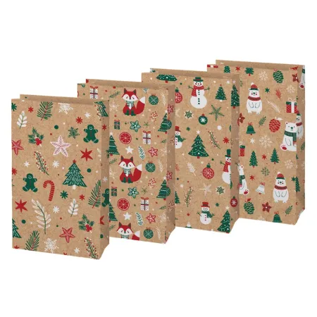 MFP sáček papírový vánoční KRAFT 4 10x18x6cm mix 5252927